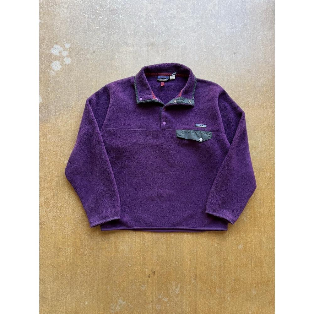 VTG 1998 Patagonia Synchilla Snap-T Fleece Purple Jacket Outdoors (S) 90s